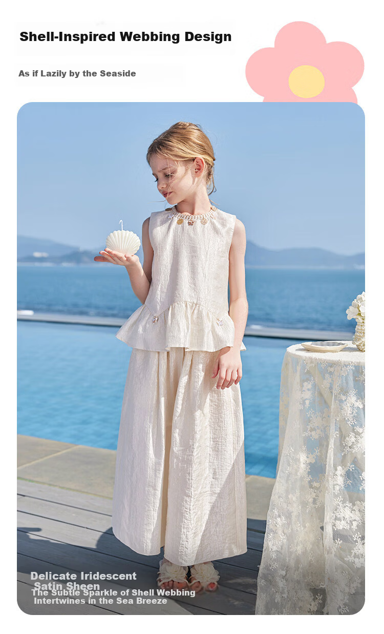 CHANZUIGOU Girls' Bohemian Vacation Set 2026 Summer New Elegant Sweet Style 7